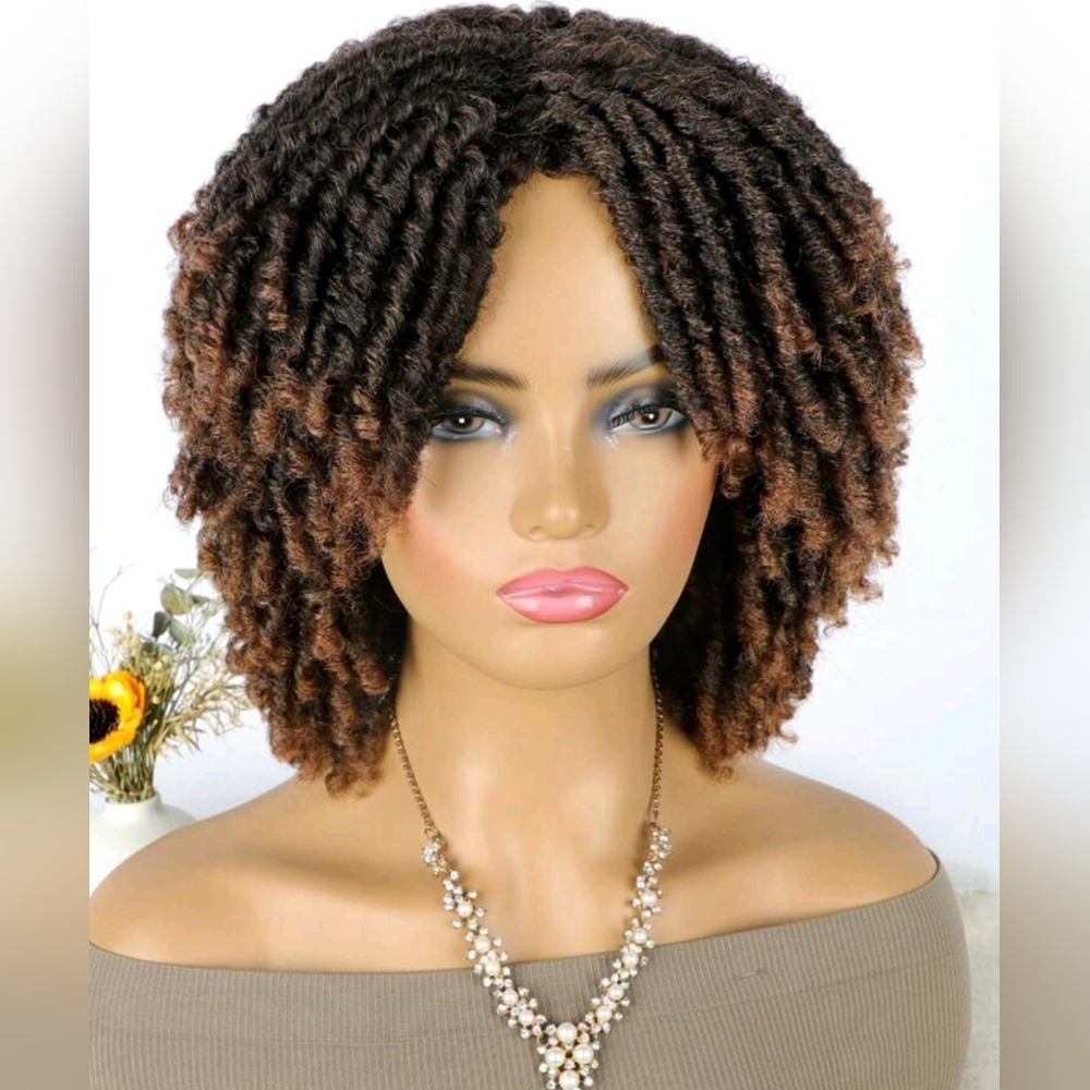 Dreadlock Wig Short Braided Wigs For Women And Man Afro Bob Crochet Twist 14inch